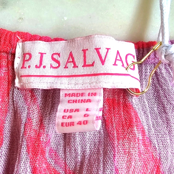 NWT P.J. Salvage Tranquil Palms cami (L) & shorts (M) set in lilac/fuschia - Picture 14 of 14